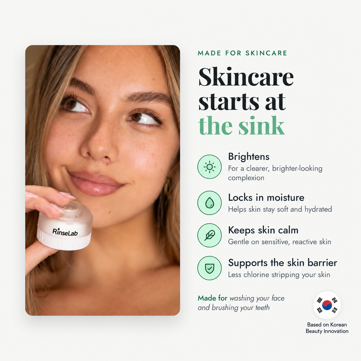 Filtered water skincare routine