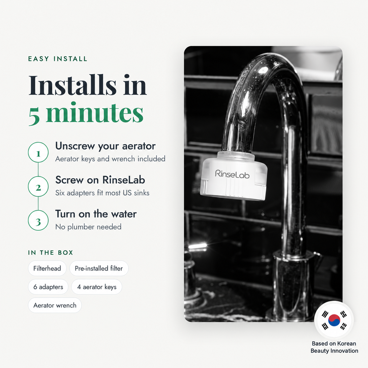 RinseLab Sink Skincare Filter — Korean beauty innovation